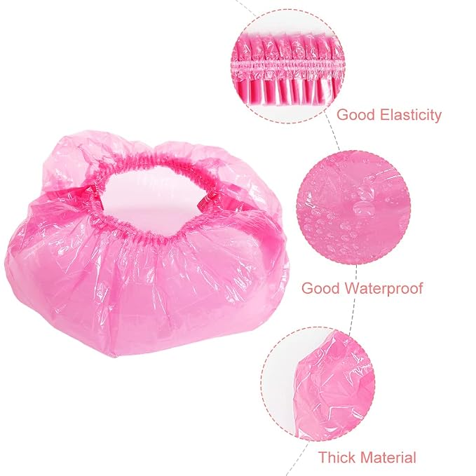 Shintop Disposable Shower Caps for Women, 100 Packs Hair Caps Individually - Image 3