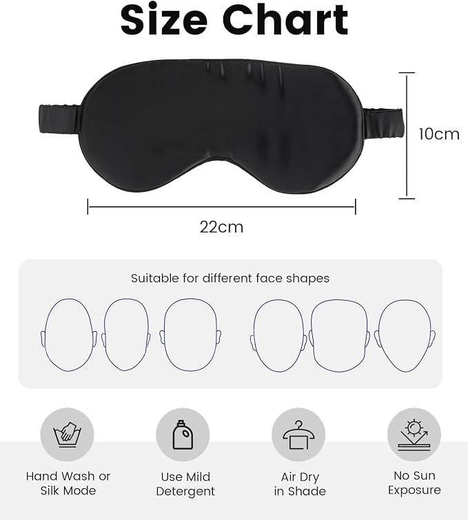 Formé & Found Formé & Found Luxury Silk Sleep Mask, 100% 6A Mulberry Silk Eye - Image 6