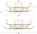 BDL Bathtub Caddy Expandable Bath Tub Tray Table - Image 4