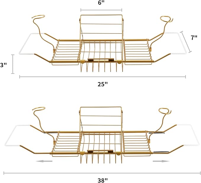 BDL Bathtub Caddy Expandable Bath Tub Tray Table - Image 4