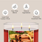 LUMELOOM Cinnamon Candles, Large 3-Wick Soy Wax Candles - Image 4