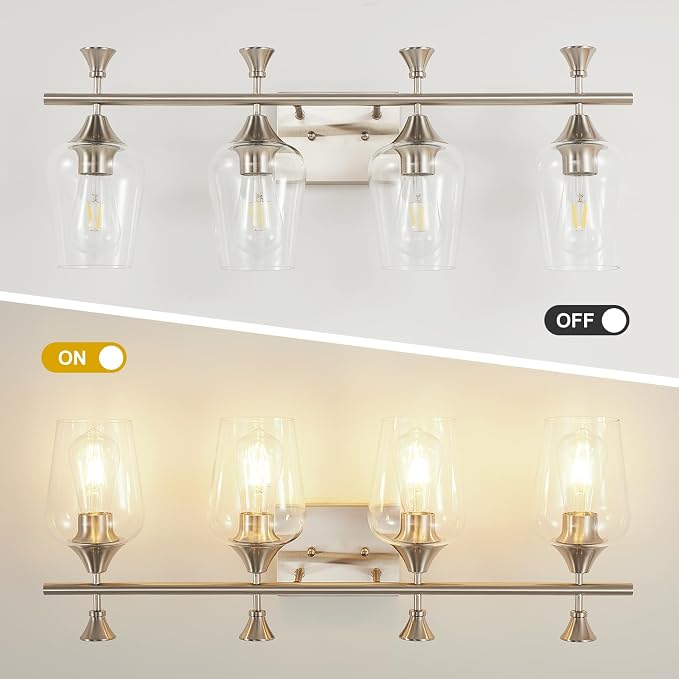 Bathroom Light Fixtures, Brushed Nickel Vanity Lights - Image 3