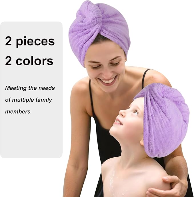 Microfiber Hair Drying Towel Wrap - Image 3
