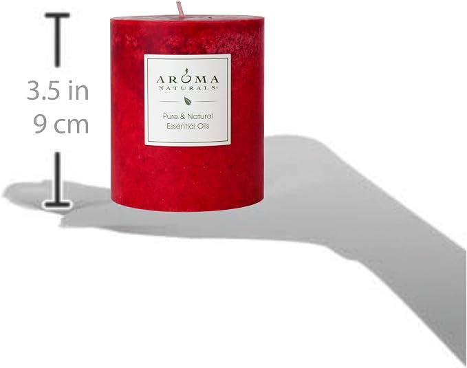 Aroma Naturals Holiday Orange, Clove and Cinnamon Essential Oil Scented Pillar - Image 9
