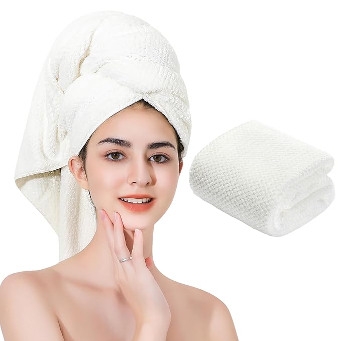 Microfiber Hair Towel Quick Dry Hair Towel Hair Drying Towels Suitable by LAOJBABA