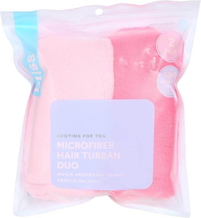 Bliss 2 Pk Microfiber Hair Turban Duo Multi by Unknown
