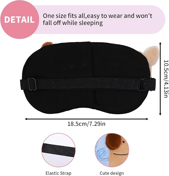 PERFECTSIGHT Sleep Eye Masks, Cute Sleep Eye Cover Lightweight Adjustable - Image 6