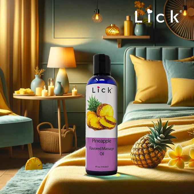 Lick Pineapple Flavored Massage Oil – Sweet Tropical Edible Massage Oil - Image 6
