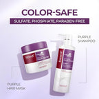 Karseell maca power Purple Hair Mask and Purple Shampoo Set, Neutralizes Brass - Image 3