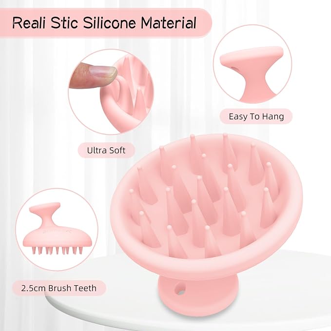 SHINLEA Silicone Scalp Massager Shampoo Brush, Head Scrubber - Image 2