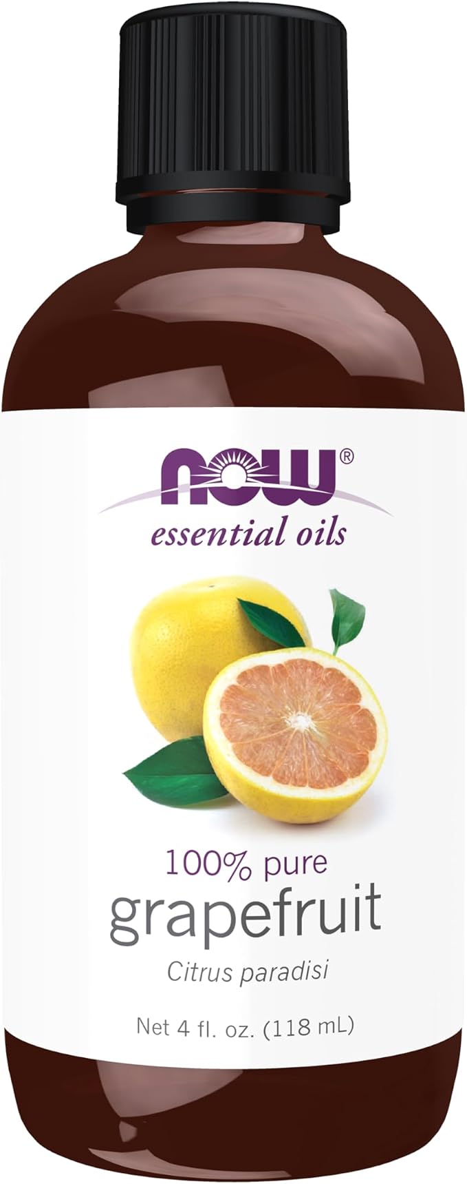 NOW Essential Oils, Grapefruit Oil, Sweet Citrus Aromatherapy Scent, Cold by NOW