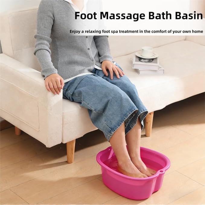 Ytterbium Foot Soaking Bath Basin, Large Massage Foot Soaking Tub, Plastic Home - Image 5