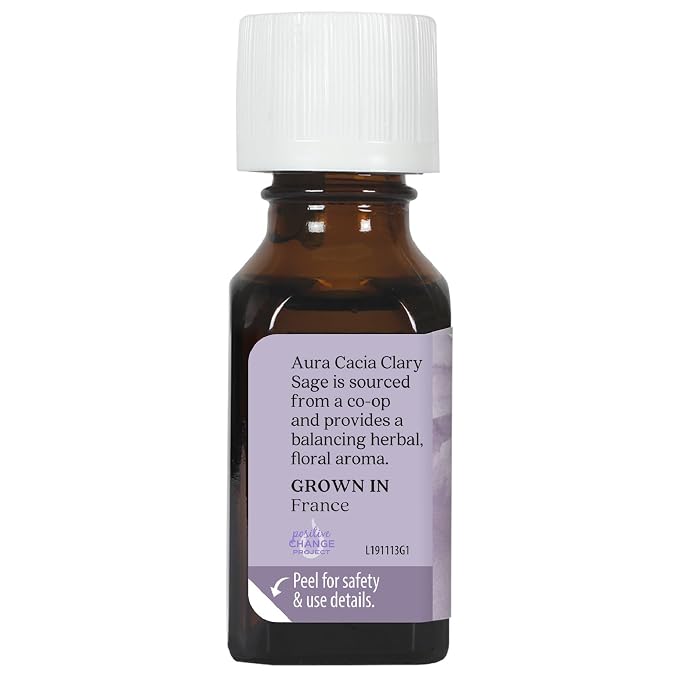Aura Cacia Clary Sage Essential Oil, Pure Salvia Sclarea Oil, Balancing - Image 6