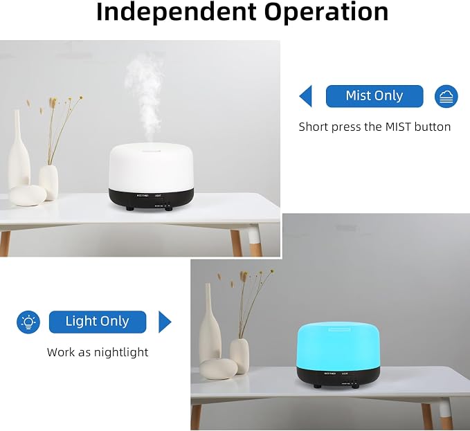 SPLITSKY 300ML Essential Oil Diffuser, Electric Ultrasonic Aromatherapy Air - Image 3