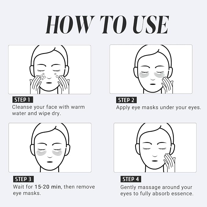 PEAUAMIE Under Eye Patches Collagen and Peptide Eye Mask - Image 7