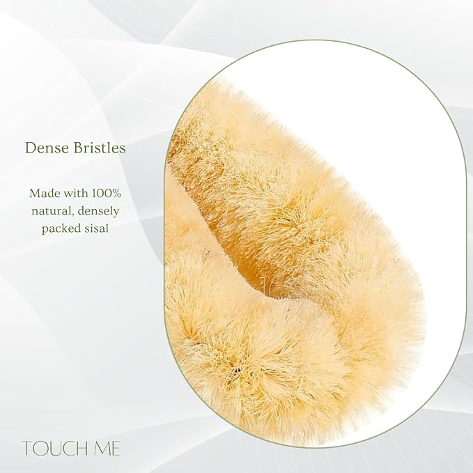 Touch Me All Natural Spa Sisal Dry Skin Brush – Premium Quality 9” Exfoliating - Image 2