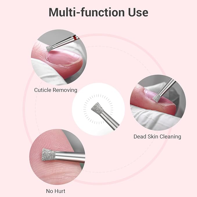 MelodySusie 6.7mm Inverted Tapered Cuticle Clean Nail Drill Bit 3/32'' - Image 7
