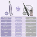 Professional Manicure Pedicure Kit, Cordless Electric Nail File Set, - Image 5