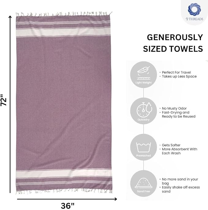 Cotton Turkish Beach Towel - Image 5