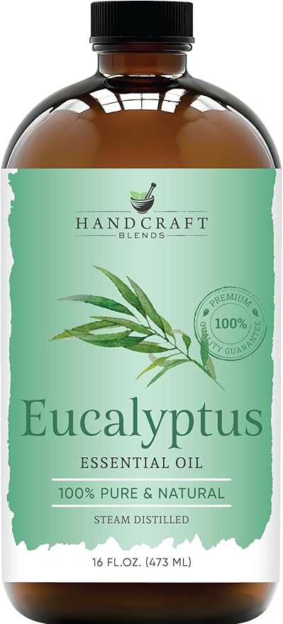 Handcraft Blends Eucalyptus Essential Oil in Glass Bottle – Huge 16 Fl Oz – by HandcraftBlends