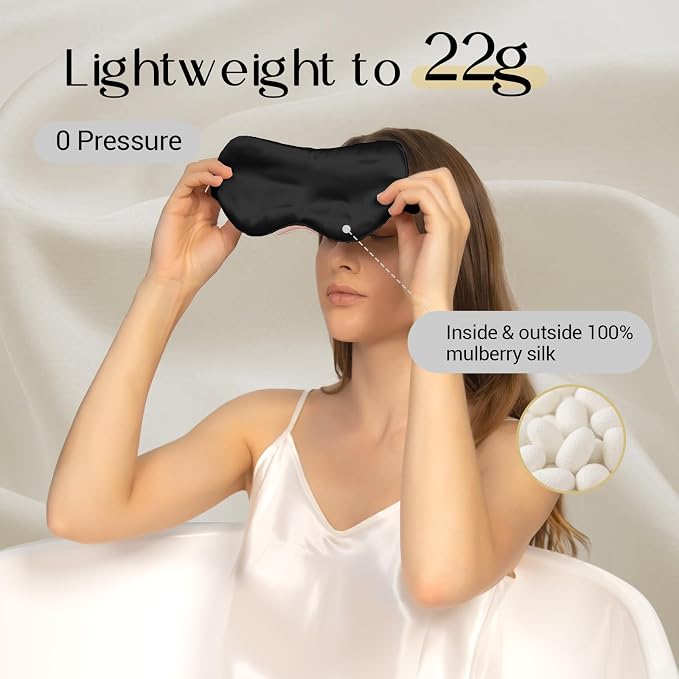 ZIMASILK Adjustable 100% 22 Momme Mulberry Silk Sleep Mask - Image 2