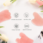 Gua Sha Facial Tools Set of 3 Guasha Massage Tool Rose Quartz Gua Sha Scraping - Image 9