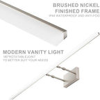 Aipsun 48inch Brushed Nickel Bathroom Llight Fixtures LED Vanity Light - Image 5