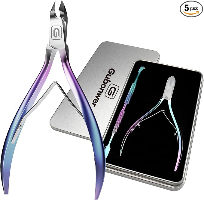 Cuticle Trimmer 3/4 Jaw Extremely Sharp Cuticle Nippers Scissors Stainless by Gubonwer