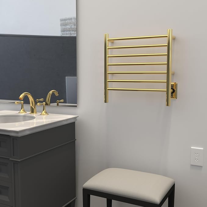 Amba RWHS-SPG Radiant Small 7 Bar Towel Warmer in Polished Gold - Image 2