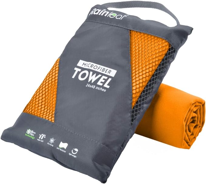 Rainleaf Microfiber Towel Perfect Travel & Gym & Camping Towel. Quick Dry by Rainleaf