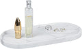 Natural Marble Tray 9.8”x4.7”x0.6” | Hand-Polished Oval Stone Tray by Unknown