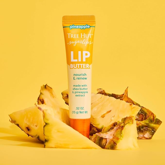 Tree Hut Pineapple Sugarlips Lip Butter, Moisturizing & Nourishing Lip Care - Image 3