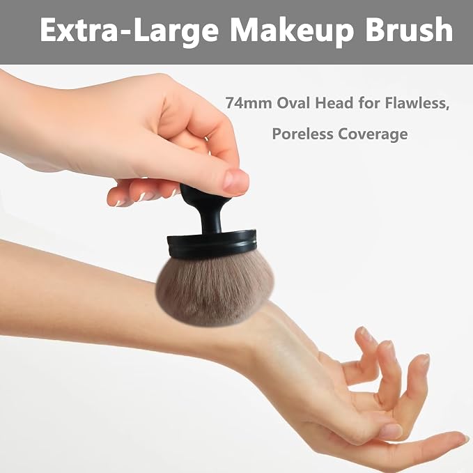 Body Makeup Brush Extra Large Oval Self Tanning Brush Multipurpose 74mm - Image 5