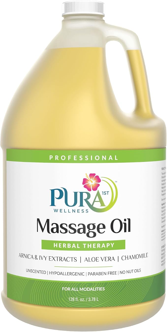 Herbal Therapy 1 Gallon Massage Oil, Aloe Vera, Professional, Massage Therapy by Pura1st