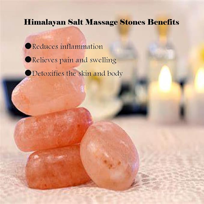 2 Pcs Himalayan Salt Foot Rasp Foot File Hot Massage Stones Cold Stones Set - Image 3