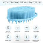Silicone Body Scrubber, Silicone Loofah 2 Pcs Silicones Shower Scrubber - Image 3
