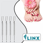 FLINX Metal Cuticle Pusher Tool 4 Pc Nail Manicure Tools Nail tools - Image 4
