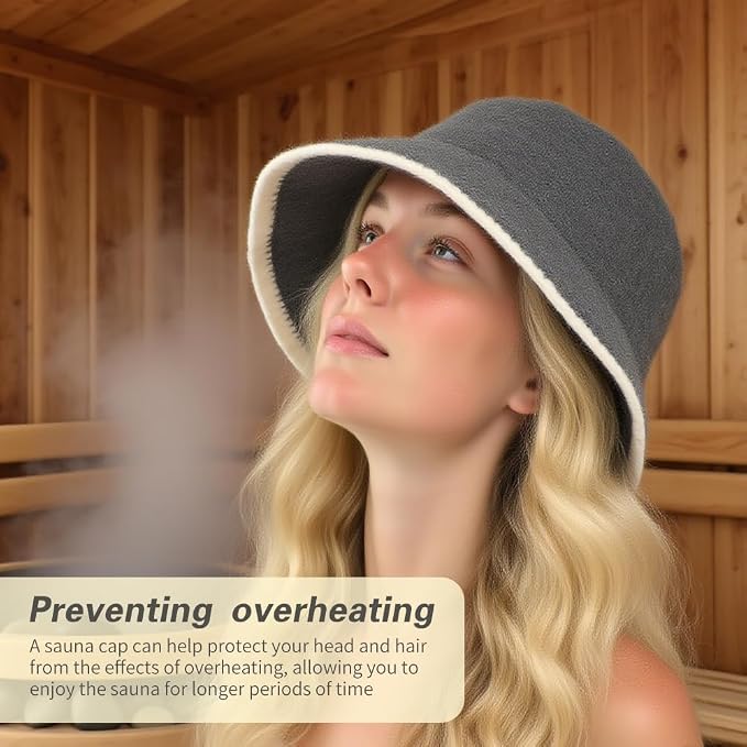 Wool Sauna Hat, Comfortable Soft Felt Wool Cap, Breathable Russian Banya Cap - Image 4