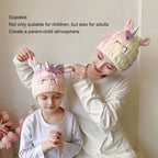 Animal Hair Drying Towel Cap for Kids, Absorbent Quick Girls Boys Hair Drying - Image 2