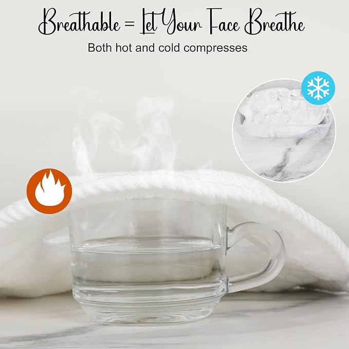 Face Steaming Towel, 4 Pack Reusable Face Towel Mask - Image 4