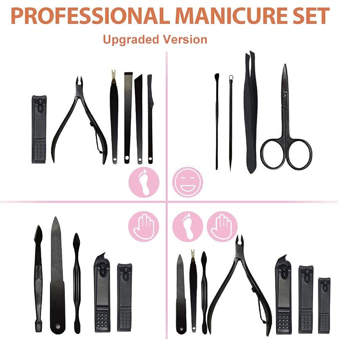 Manicure Set, Pedicure Kit, Nail Clippers, 16 in 1 Professional Grooming Kit - Image 2