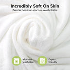 6-Pack Baby Washcloths – Soft Absorbent Viscose from Bamboo Washcloths - Image 2