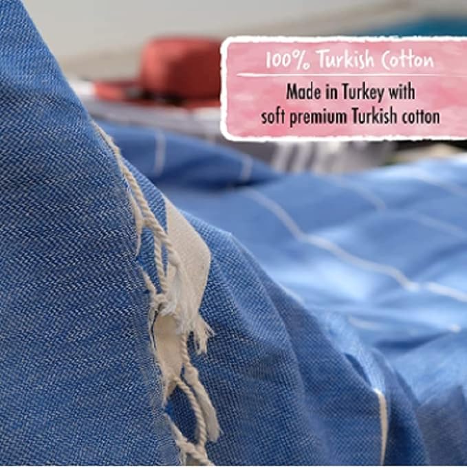 XL Turkish%100 Cotton Bath Beach Spa Sauna Hammam Yoga Gym Hamam Towel Fouta - Image 4
