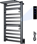 LANMEL 2 in 1 Towel Warmer Rack & Towel Rack Wall, 10 Bars Electric Wall by LANMEL