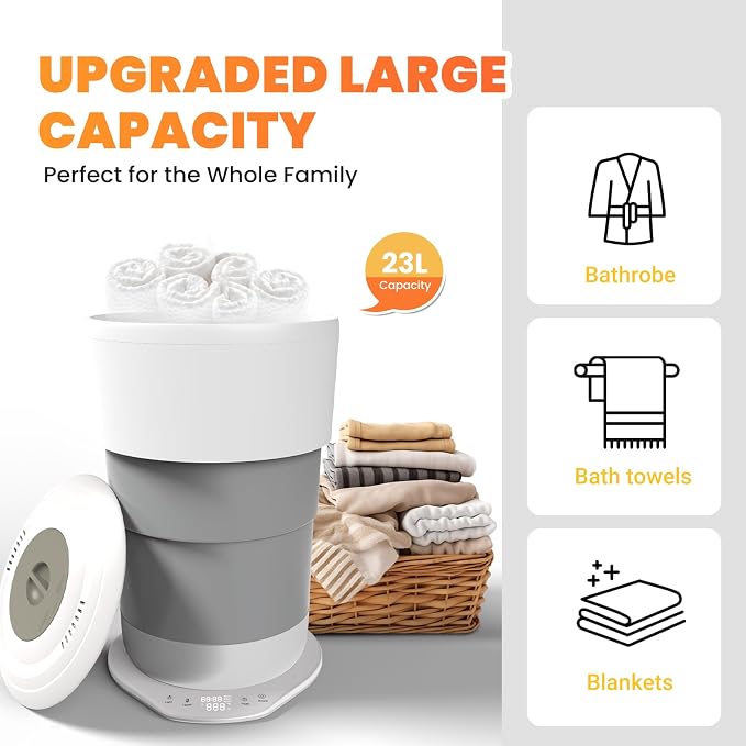Ann Katy Upgrade Foldable Towel Warmer Bucket, Hot Towel Heater - Image 6