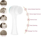Cleansing Brush, Double Sided Clean & Exfoliating & Massage Soft, Silicon Face - Image 3
