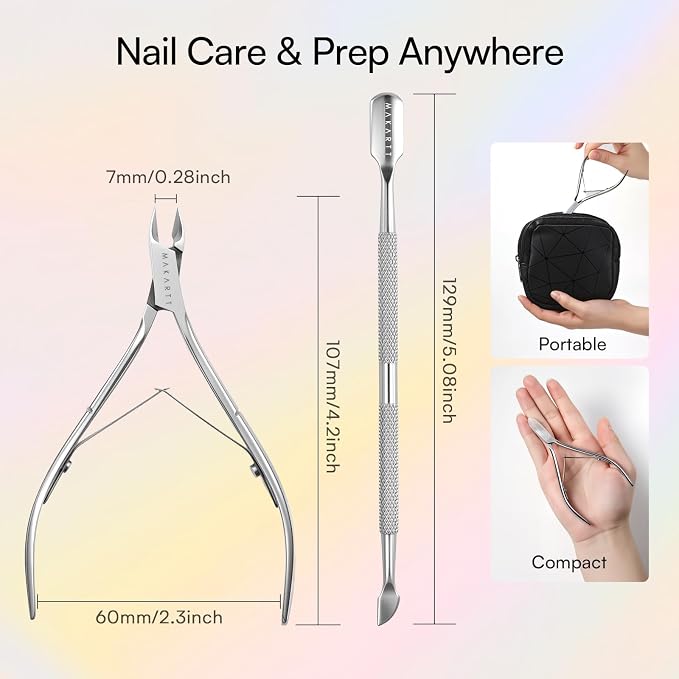 Makartt Cuticle Trimmer with Cuticle Pusher - Image 5