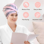 3 Pack Microfiber Hair Towel Wrap - Image 8