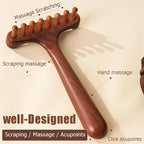 OULIGET Wood Gua Sha Massage Tools Set, Scraping Scalp Comb, Scraping Natural - Image 3