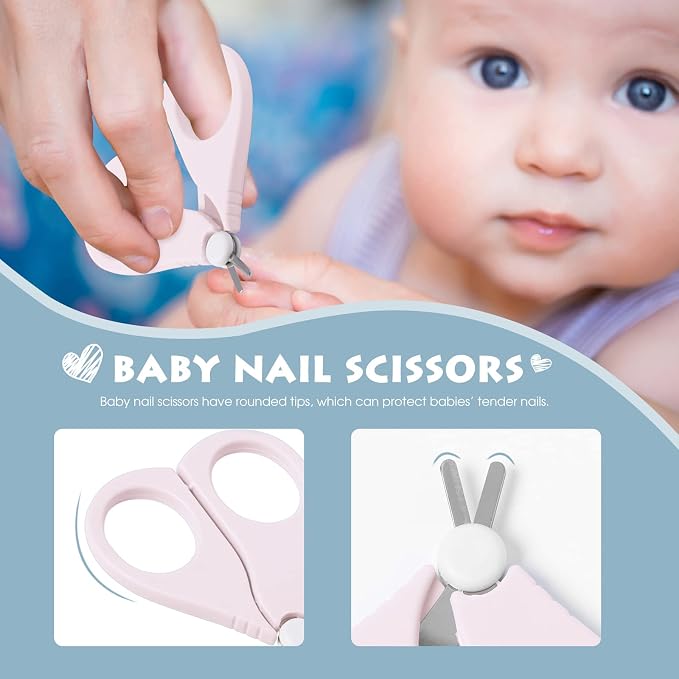 Baby Nail Clippers Set with Cute Case, Infant Fingernail and Toenail File Kit - Image 3